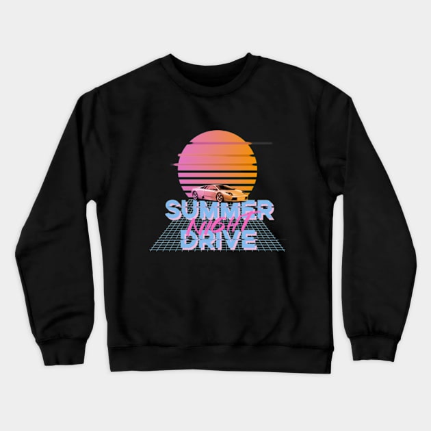 Summer Night Drive Crewneck Sweatshirt by deadright